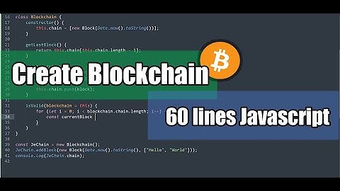 Building a Blockchain (proof of work) in 60 lines of Javascript