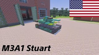 How To Build The M3A1 Stuart In Minecraft (1.5:1)