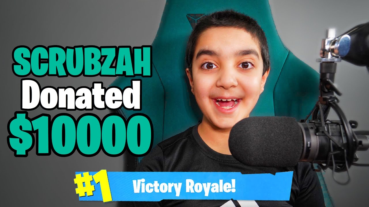 ⁣Donating $10,000 To My Little Brother While Streaming Fortnite