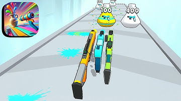 Gun Painter Run ​- All Levels Gameplay Android,ios (Part 1)