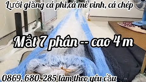 lưới đánh cá phi - cá chép- cá mè vinh - cá trôi cá trắm cá lăng mắt 7 phân cao 4 m dài Theo yêu cầu