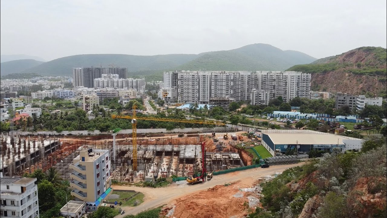 Yendada Visakhapatnam Developments Skyscrapers of Vizag Drone Shots