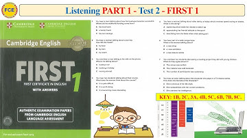 FCE First 1 Listening Part 1 Test 2 (Transcript + Key)