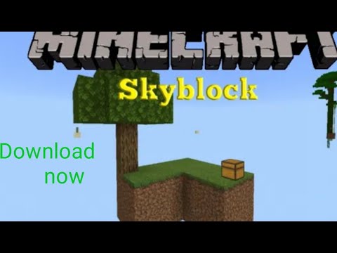 How to download Sky block map in Minecraft PE - YouTube
