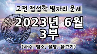 [고전 점성학]23년 6월 한 달 별자리 운세 3부(사수, 염소, 물병, 물고기)