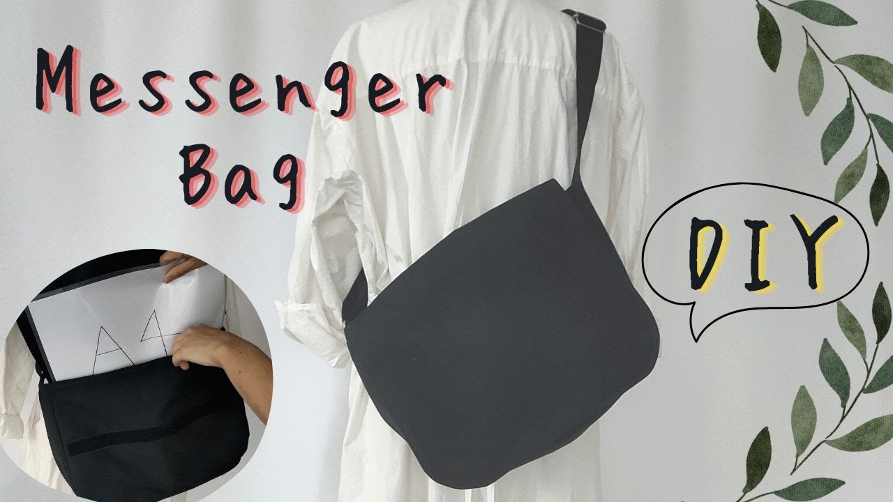 PDF pattern] A4 size compatible! unisex messenger bag | handmade
