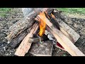 Cooking bread over a fire
