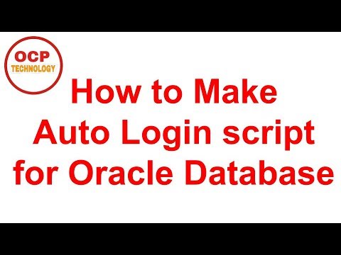 Oracle Tutorial - How to make a Login script for Oracle Database