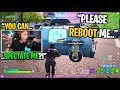 I did NOT reboot my random duo and made him spectate me the ENTIRE GAME... (he got mad)