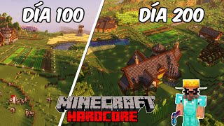 SOBREVIVO 200 días como GRANJERO en Minecraft Hardcore