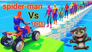 " Talking Tom vs spider-man " Cuad Bike Stunt Racing Game screenshot 5