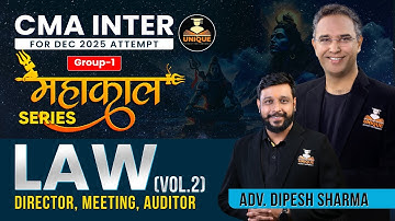 CMA INTER WRITING PRACTICE | LAW V 2 lec 2 | DEC 25 & JUN 26 | ADV. DIPESH SHARMA