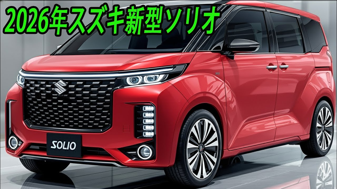 2026年スズキ新型ソリオ、フルモデルチェンジで衝撃の進化!加速・乗り心地・静粛性・安全装備などレポート! - YouTube