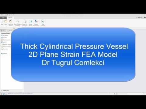 Thick Cylindrical Pressure Vessel 2D Plane Strain Finite Element Analysis isimli mp3 dönüştürüldü.