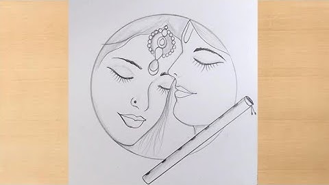 lord Radha Krishna pencildrawing/good Krishna creativearts@TaposhiartsAcademy)