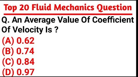 Top 20 Fluid Mechanics Objective Question And Answer For All Competitive Exams