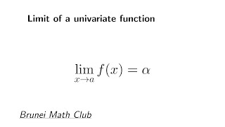 Limit of a univariate function