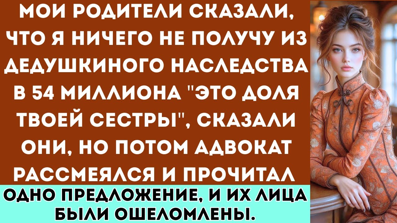 Мои родители говорили, что я ничего не получу из дедушкиного завещания на 54 миллиона долларов....