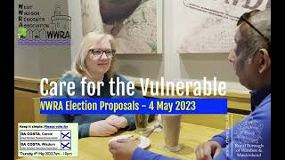 RBWM Local Elections - WWRA Proposals for Care for the Elderly