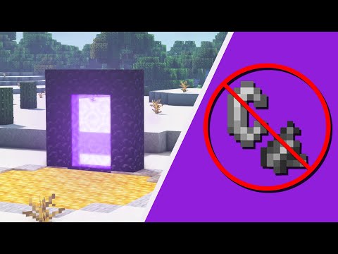 Minecraft Portal ohne Feuerzeug anzünden! Netherportal anzünden mit Lava [Tutorial]