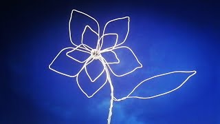 طريقه صنع وردة بالأسلاك 5 _ make a flower with wire