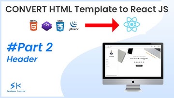 React JS Tutorial #PART_2 - Convert HTML Template to React JS Section Header