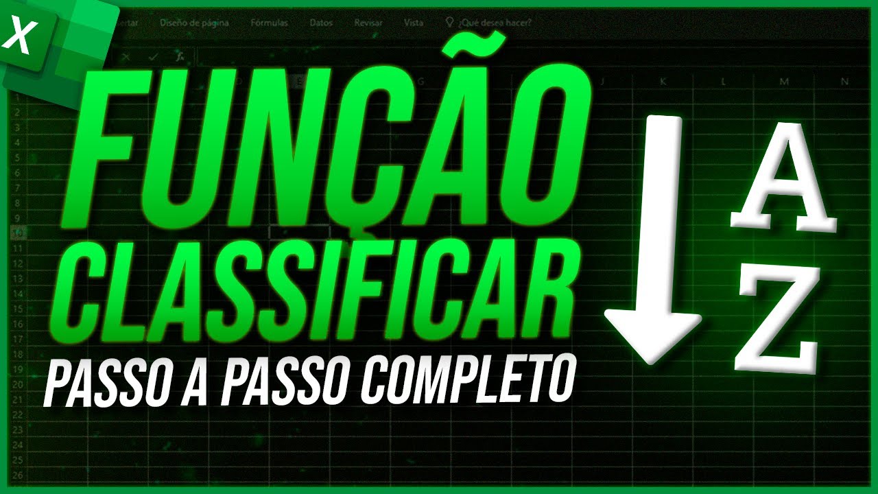 Função Classificar no Excel