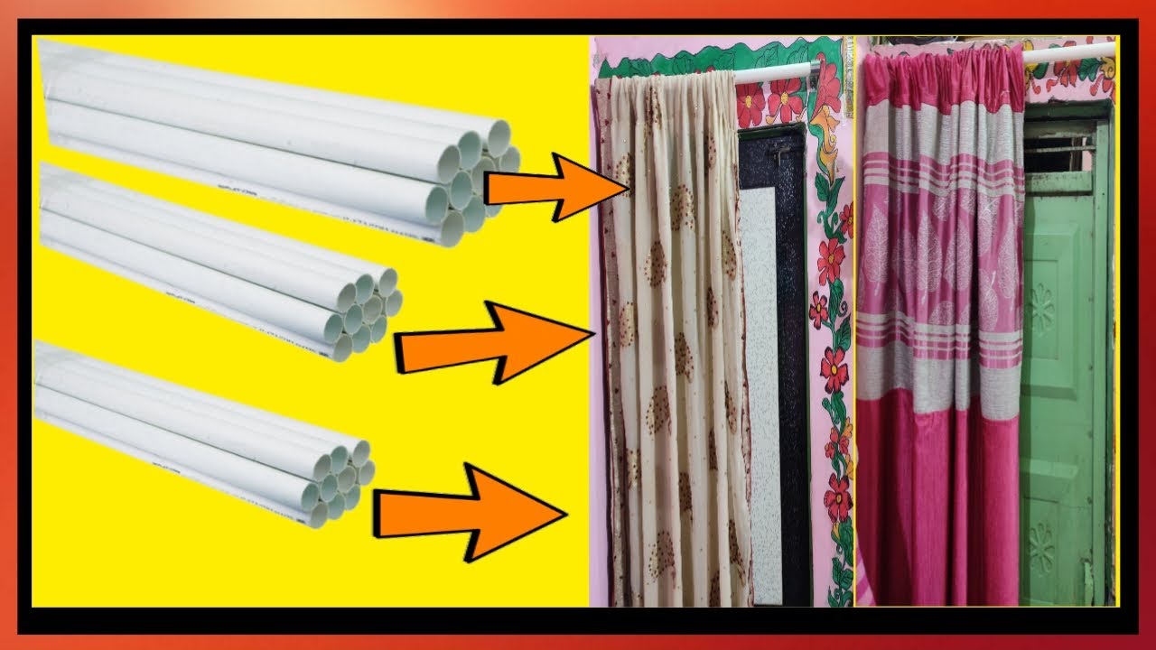 How To Make Curtain With PVC Pipe Parda ka rod kaise banaye YouTube