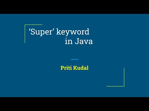 17 Use of 'super' keyword in Java - YouTube