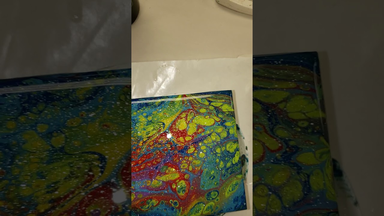 Resin over acrylic liquid pour YouTube