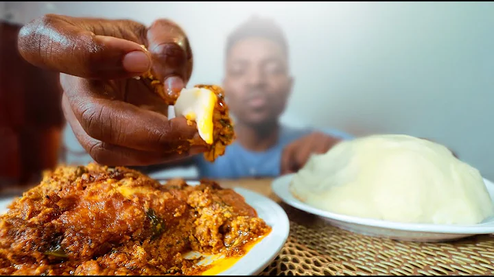 ASMR FUFU & EGUSI SOUP MUKBANG|Goat meat|Nigerian food (talking) Soft eating sounds