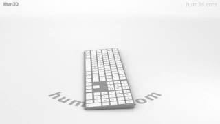 Apple Magic Keyboard with Numeric Keypad 3D model by 3DModels.org screenshot 1