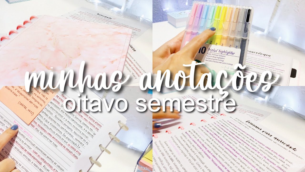 minhas anotações do oitavo semestre de psicologia 📝 | caderno inteligente e Tilidisco