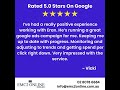 Rated 5.0 Stars On Google