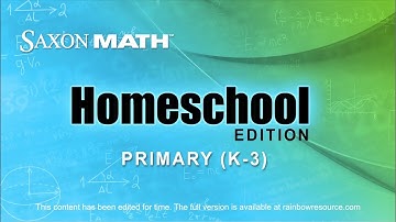 Saxon Math Homeschool Edition - Primary Grades