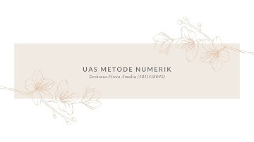 Metode Numerik Interpolasi Lagrange UAS