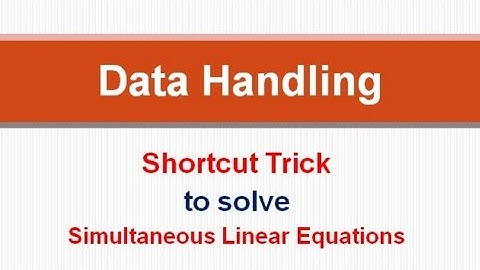 Shortcut Trick | how to solve simultaneous linear equations