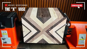 Woodturning “The X Vase” – Geometric Segmented Turning