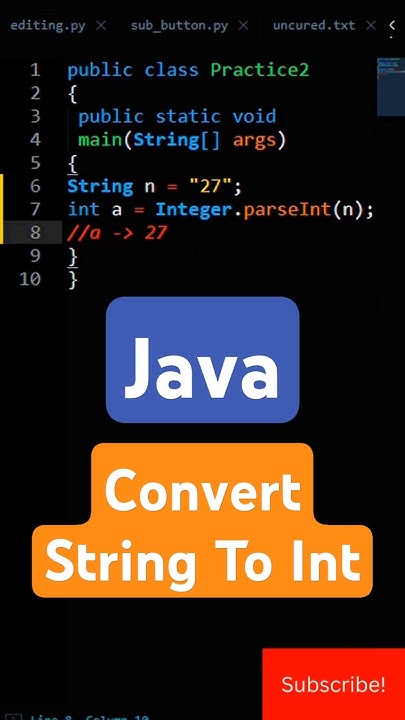 Java How To Convert String To Int - YouTube