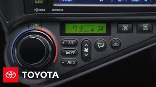 2012 Prius c How-To: Climate Controls | Toyota