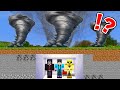 巨大トルネードから生き残れ シェルターチャレンジ マイクラ マインクラフト 巨大トルネードから生き残れ シェルターチャレンジ マイクラ マインクラフト