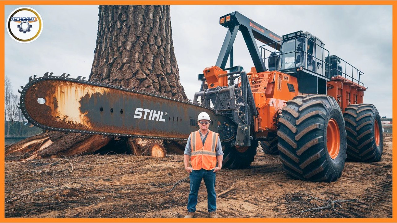 Extreme Dangerous Fastest Big Chainsaw Cutting Tree Machines | Monster ...