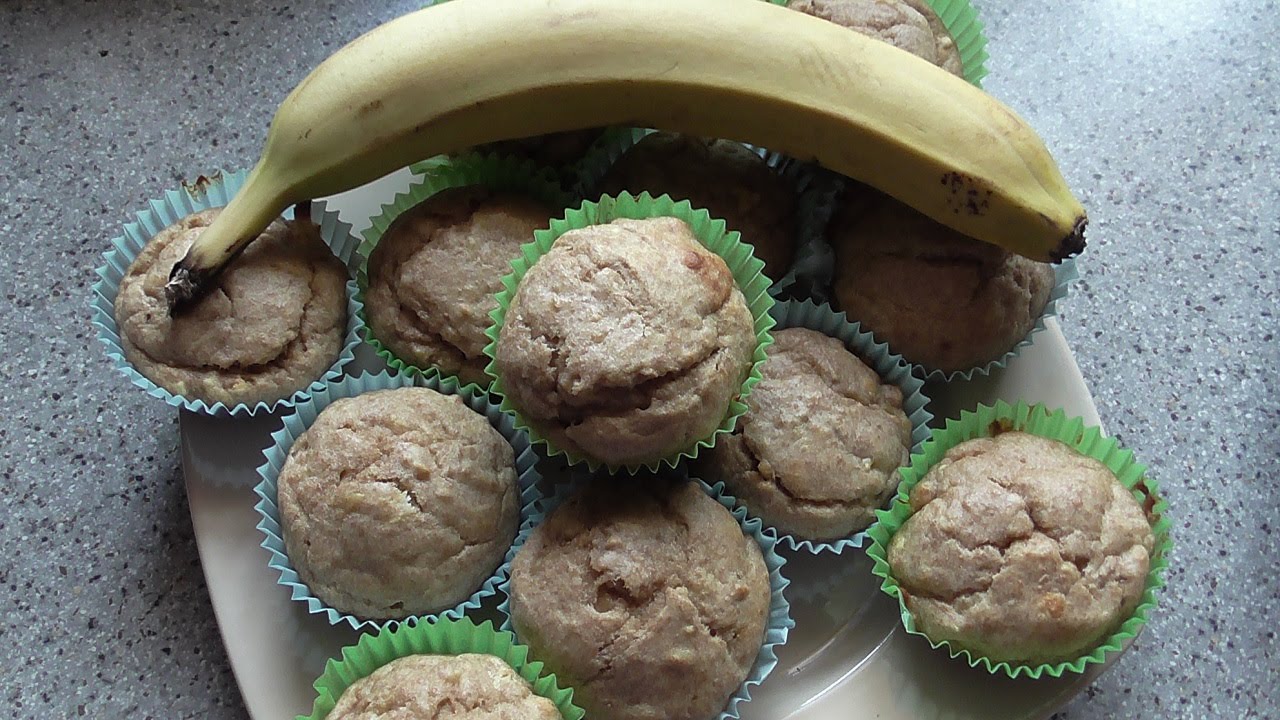 Bananen-Muffins, zuckerfrei │ Backen für Kinder - YouTube