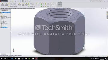 Solidworks Tutorial-Creating hex nut in SolidWorks Easy...