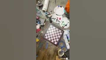 Painting My Chess Board pt. 1 #painting #art #chess #boardgames #games #customizing