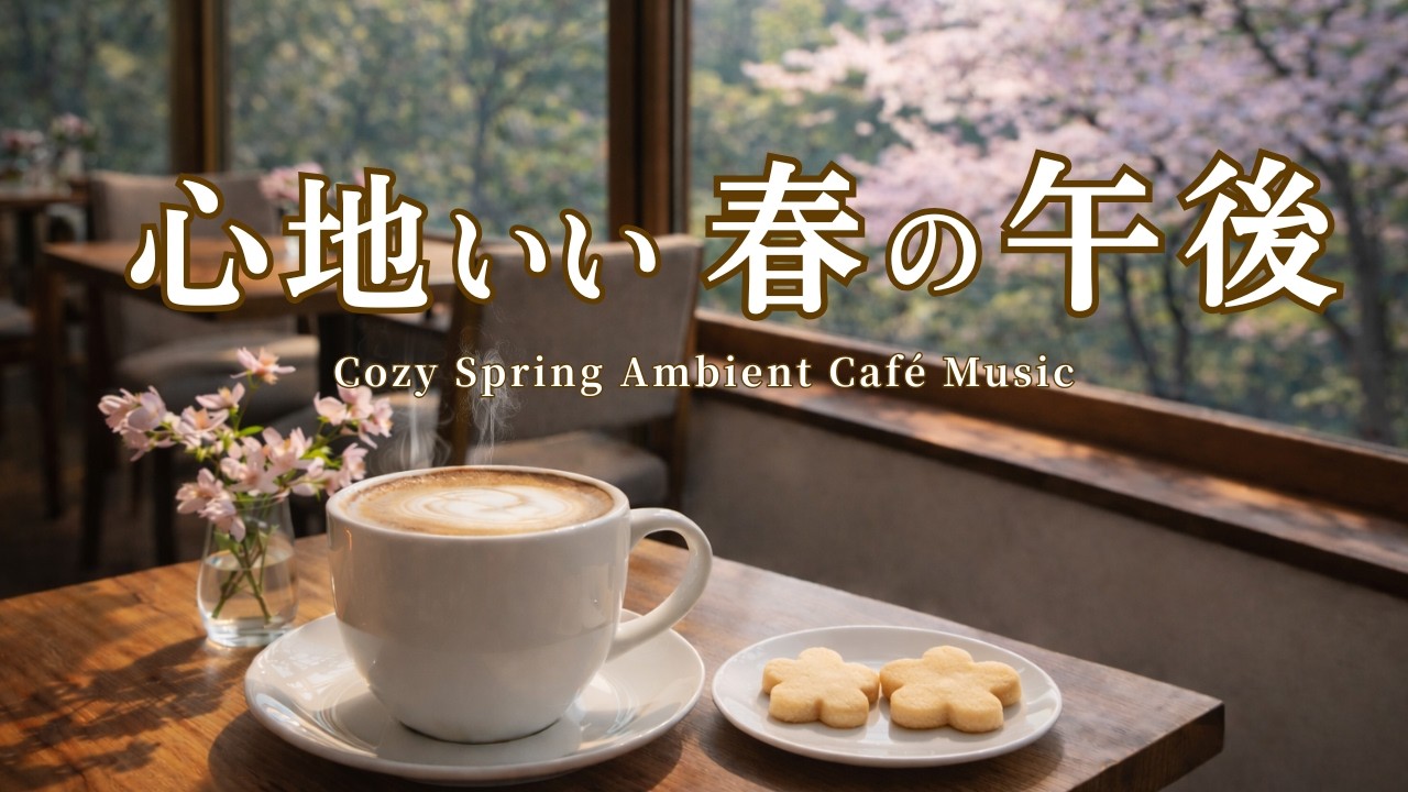 【カフェBGM】心地いい春の午後｜やさしいピアノとギター｜Relaxing Spring Café Music
