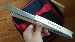 キャンプ道具紹介 Conifer cone コニファーコーン フォールディングトング アングルマスター snowpeak スノーピーク ピッツ