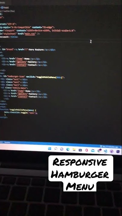 Responsive hamburger menu html css only - YouTube
