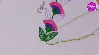 Bordado Puntada Decorativa con Claveles | Decorative Stitches with Carnation Flowers