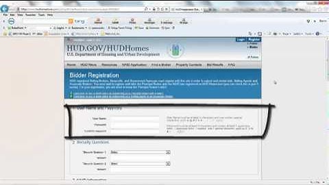 HUDHomestore.com Bidder Registration